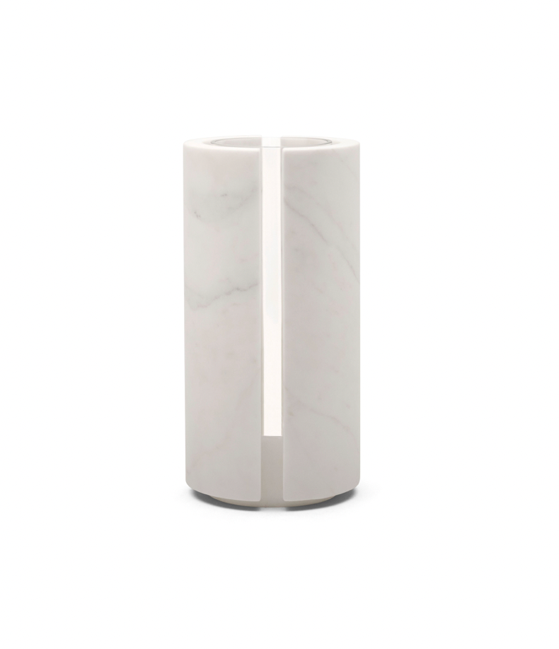 Vase white marble 45cm high
