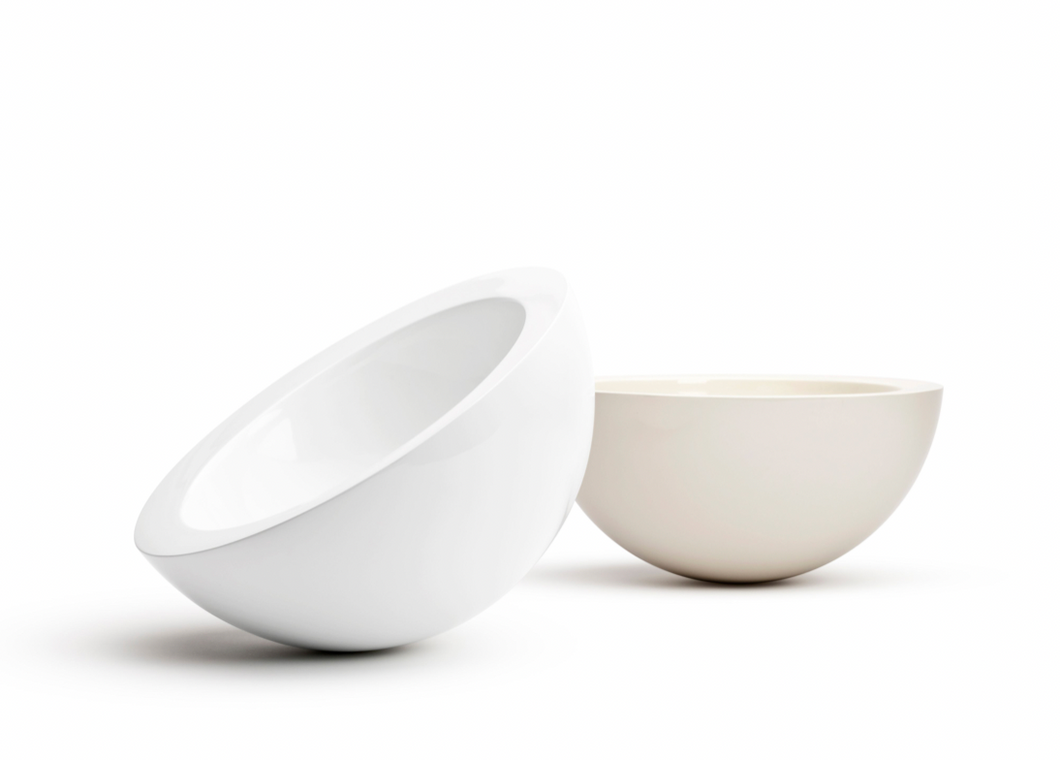 Bowl white lacquered