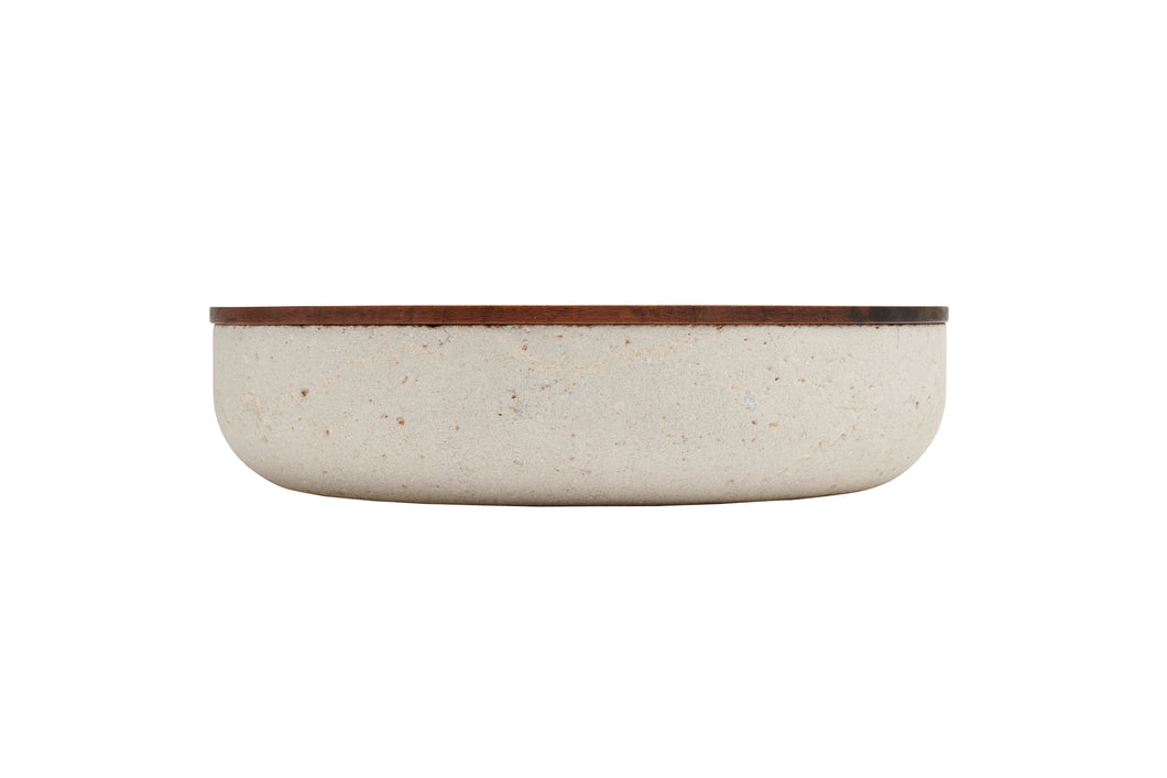 VVD pottery 30cm chambolle 7cm high / lid 1cm walnut