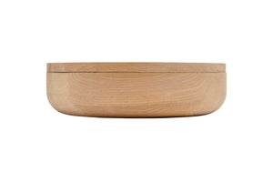 VVD pottery 30cm in oak 7cm high / lid 2cm oak