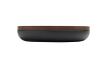 Load image into Gallery viewer, VVD pottery 30cm black ceramic 5cm high / lid 2cm walnut