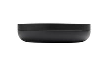 Load image into Gallery viewer, VVD pottery 30cm black ceramic 5cm high / lid 3cm black stained oak