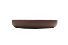 Load image into Gallery viewer, VVD pottery 30cm brown ceramic 5cm high / lid 1cm walnut