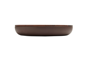 VVD pottery 30cm brown ceramic 5cm high / lid 1cm walnut