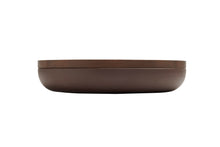 Load image into Gallery viewer, VVD pottery 30cm brown ceramic 5cm high / lid 2cm walnut