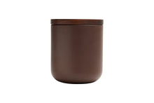 Load image into Gallery viewer, VVD pottery 15cm brown ceramic 17cm high/ lid 2cm walnut
