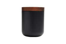 Load image into Gallery viewer, VVD pottery 15cm black ceramic 17cm high/ lid 3cm walnut