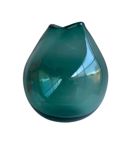 Rock vase forrest green