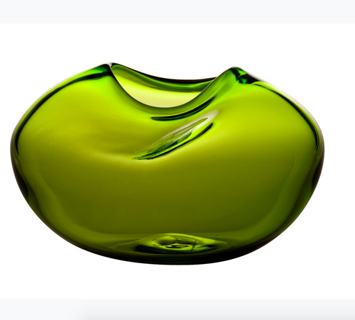 Pebble vase lime green