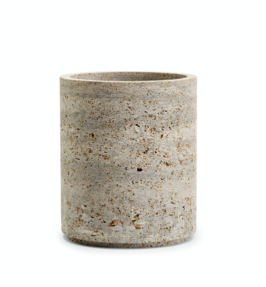 Vase german limestone - small model smooth finish