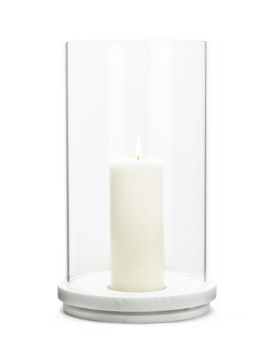 candle holder white marble