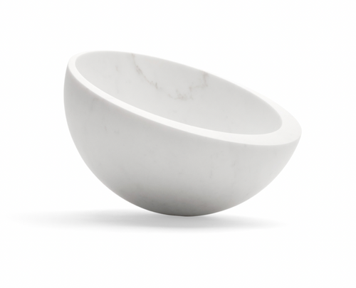 Bowl white marble