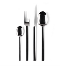 Load image into Gallery viewer, Cutlery with 5 prong fork / set of 4 x 6 pieces each