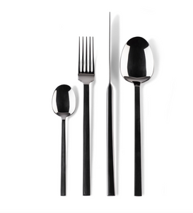 Cutlery with 5 prong fork / set of 4 x 6 pieces each
