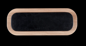 TRAYS black marble inlay for tray with rim